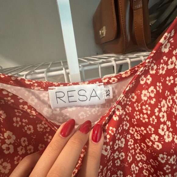 RESA Red Floral Slip Dress - Ladies Size XS - Picture 3 of 3